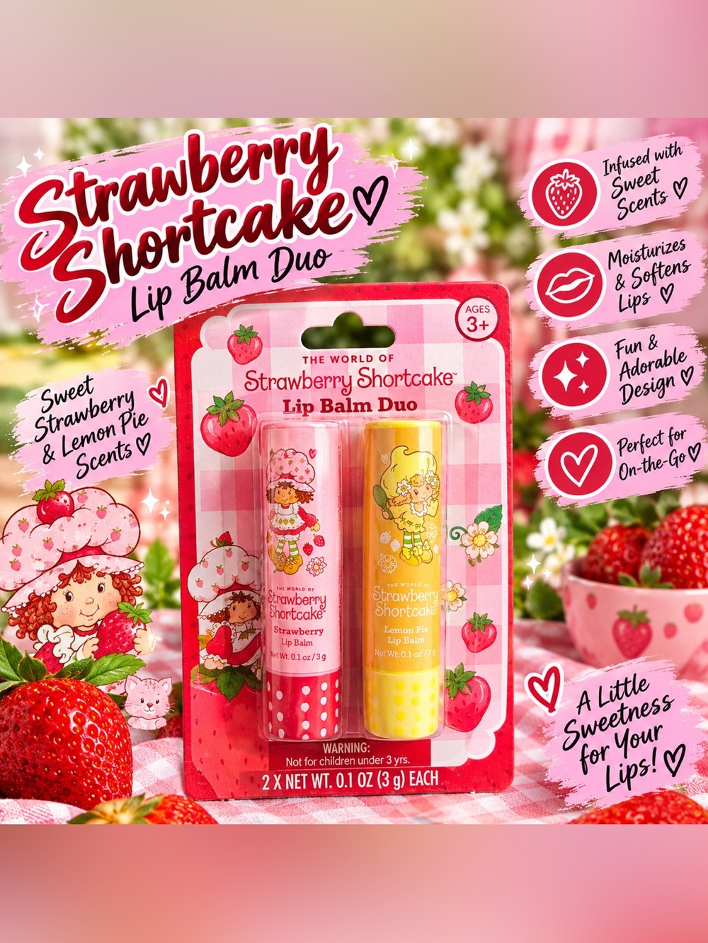 ✨ NEW ✨ Strawberry Shortcake Lip Balm Duo ✨